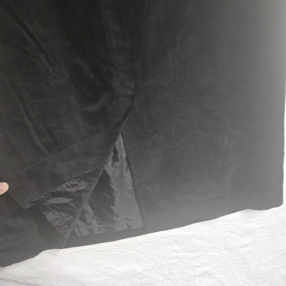 Vtg David Brooks Ltd Black Velvet Skirt with Pockets Size 14 Whimsey - Picture 7 of 8